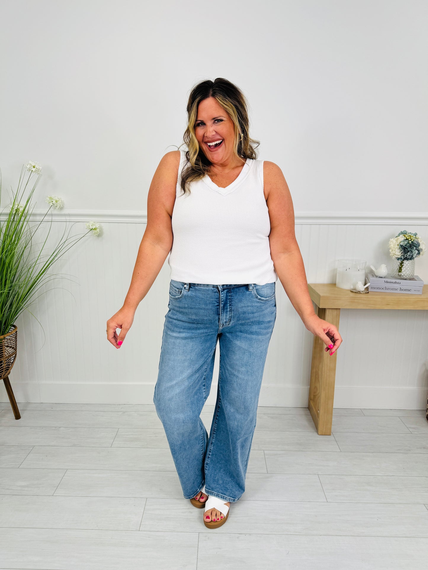Fit Just Right Wide Leg Jeans With Tummy Control in Four Inseams