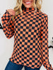 Spooky Things Mesh Top In Checkered Print
