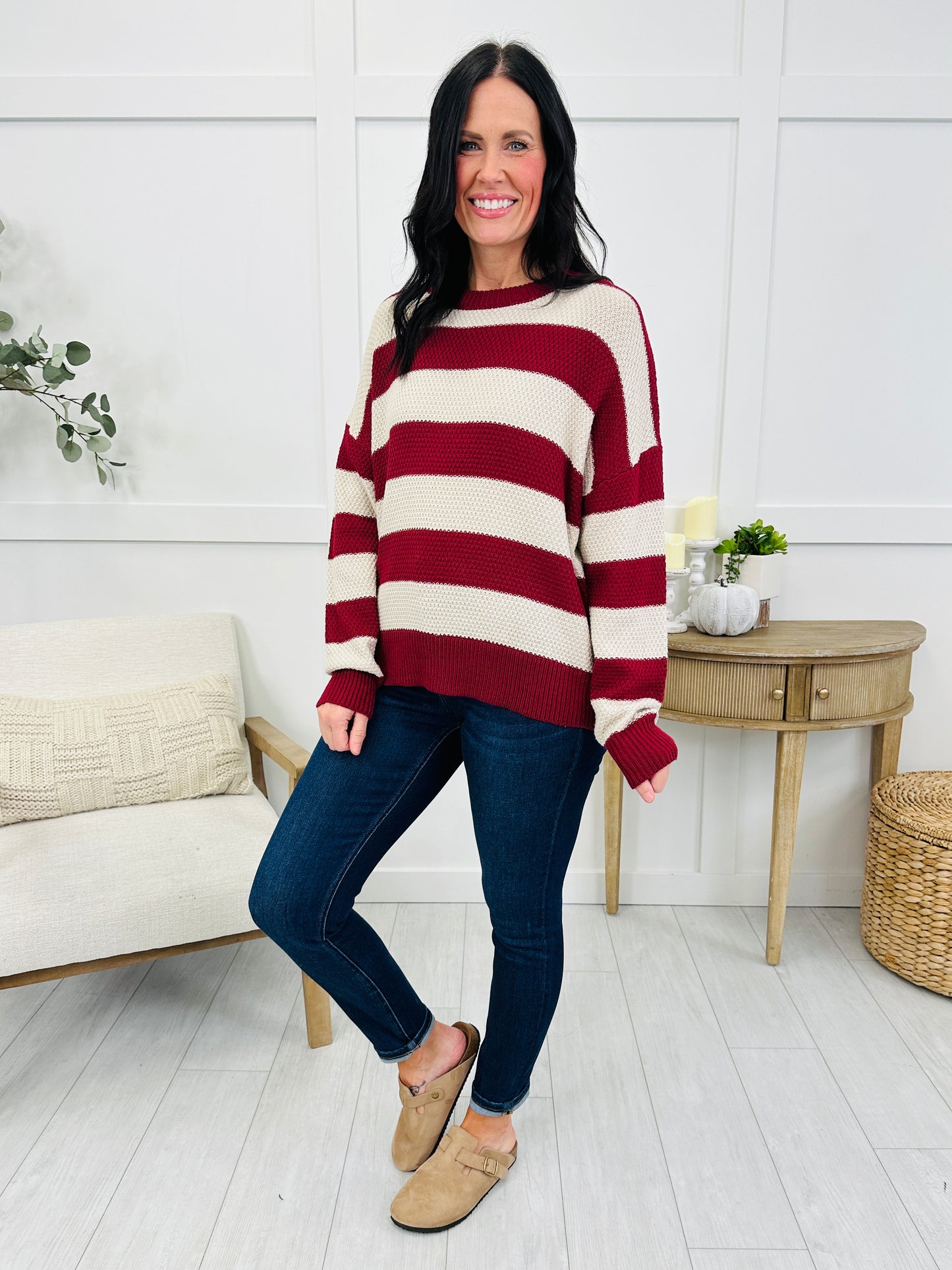 Cabin Daydream Sweater In Cabernet