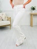 Judy Blue Something To See Side Slit Bootcut Jeans in White