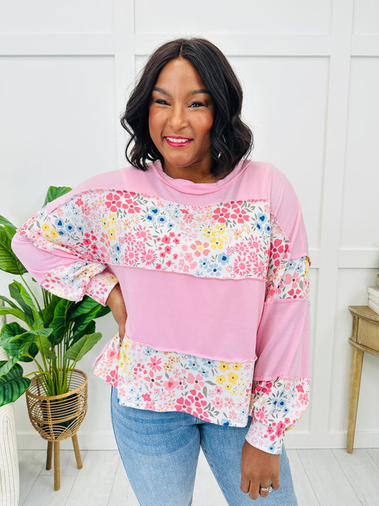 Floral Focus Top In Pink