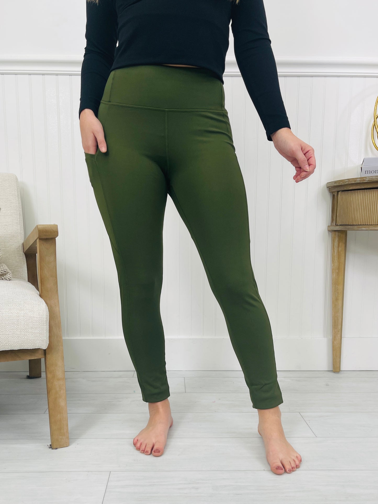 Easy Choice Leggings In Army Green