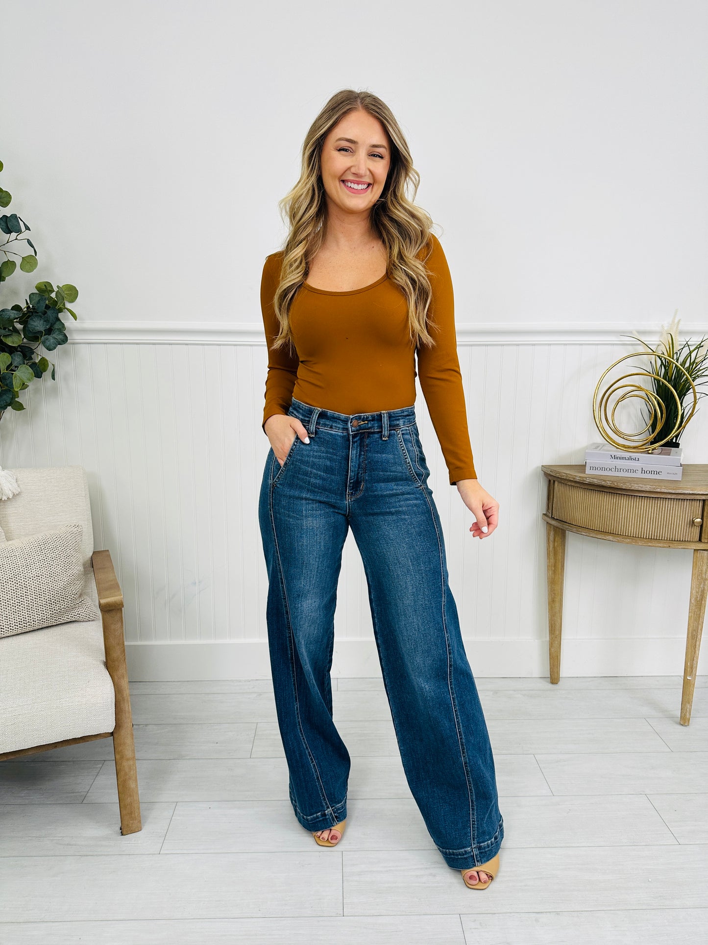 Judy Blue Downtown Dream Wide Leg Trouser Jeans