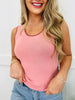 Trimmed Serenity Tank Top in Blush