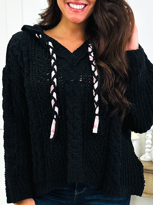 Fireside Cabernet Pullover Sweater In Black