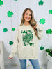 Lucky Clover Queen Graphic Crewneck Sweatshirt