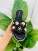 Shell Yeah Baby Sandals In Black
