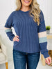 Falling Into Hue Top in Navy
