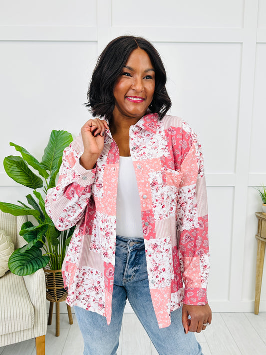 Wandering Patterns Top In Rose