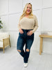 Judy Blue Tearin' Up My Heart Ripped Knee Dad Jeans in Reg/Curvy