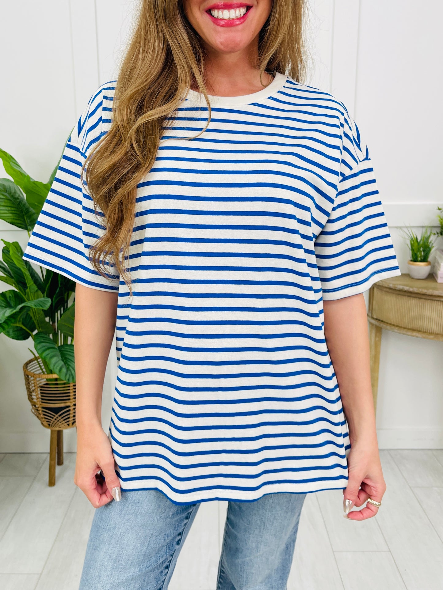 Laidback Lines Top In Multiple Colors