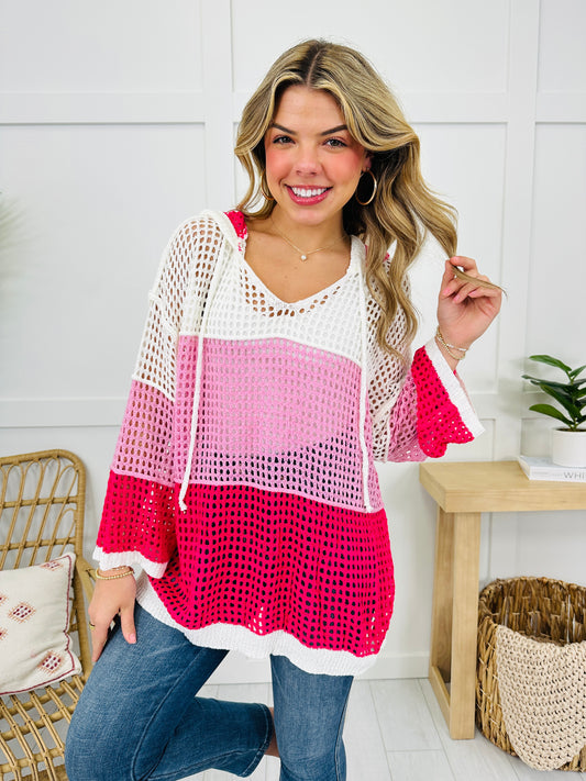 Sunset Splendor Pullover in Pink