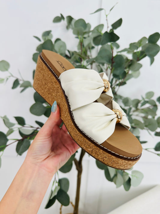 City Chic Wedges In Ivory