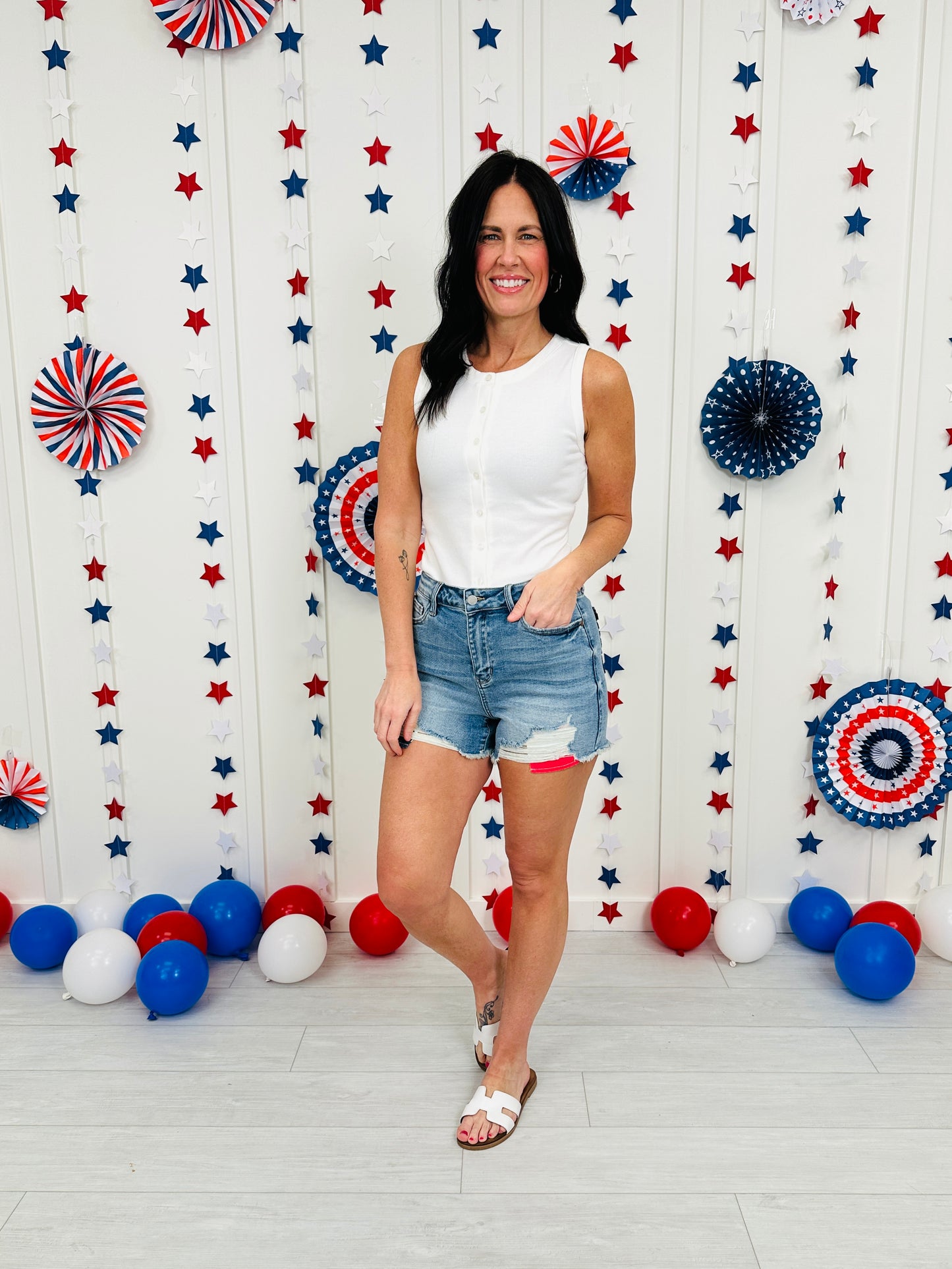 Judy Blue Land of the Free Shorts