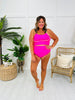 Mid Rise Swim Bottoms In Bright Pink