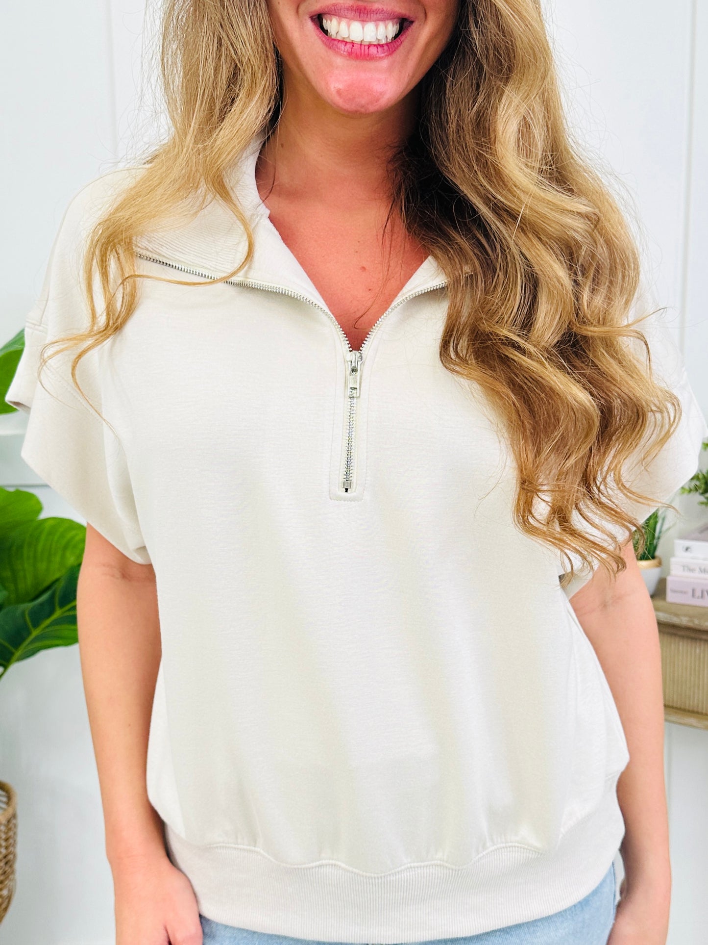 Zip Up The Comfort Top In Multiple Colors