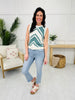 Chasing Chevron Tank Top in Teal/White