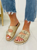 Coastal Shore Sandals In Gold Metallic