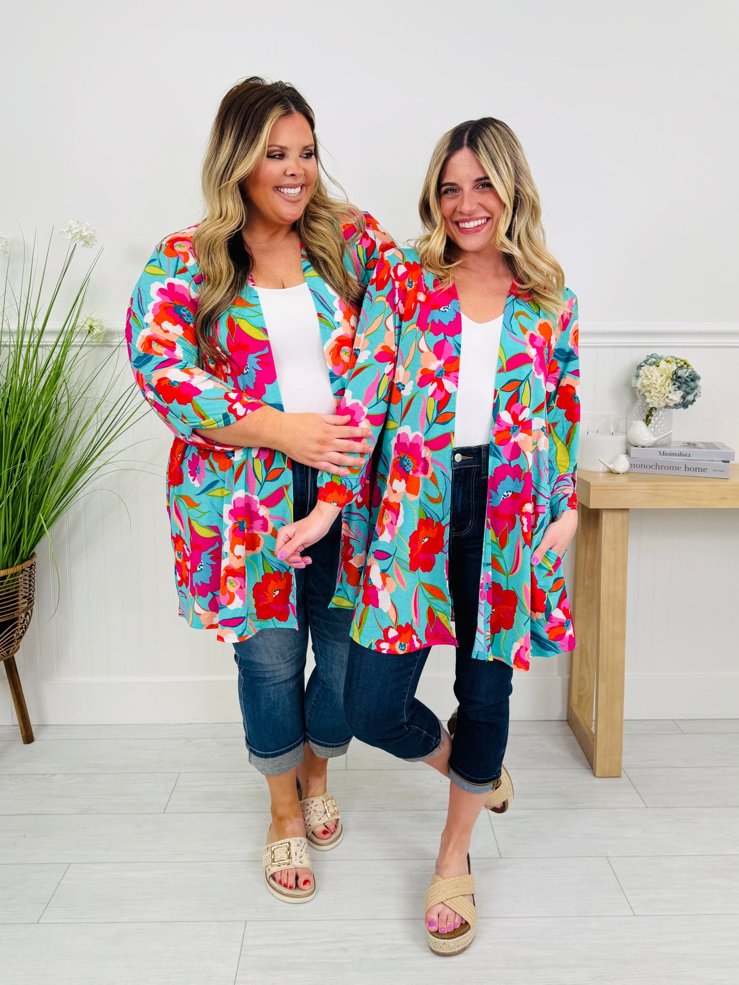 Layered in Spring Cardigan In Floral Print