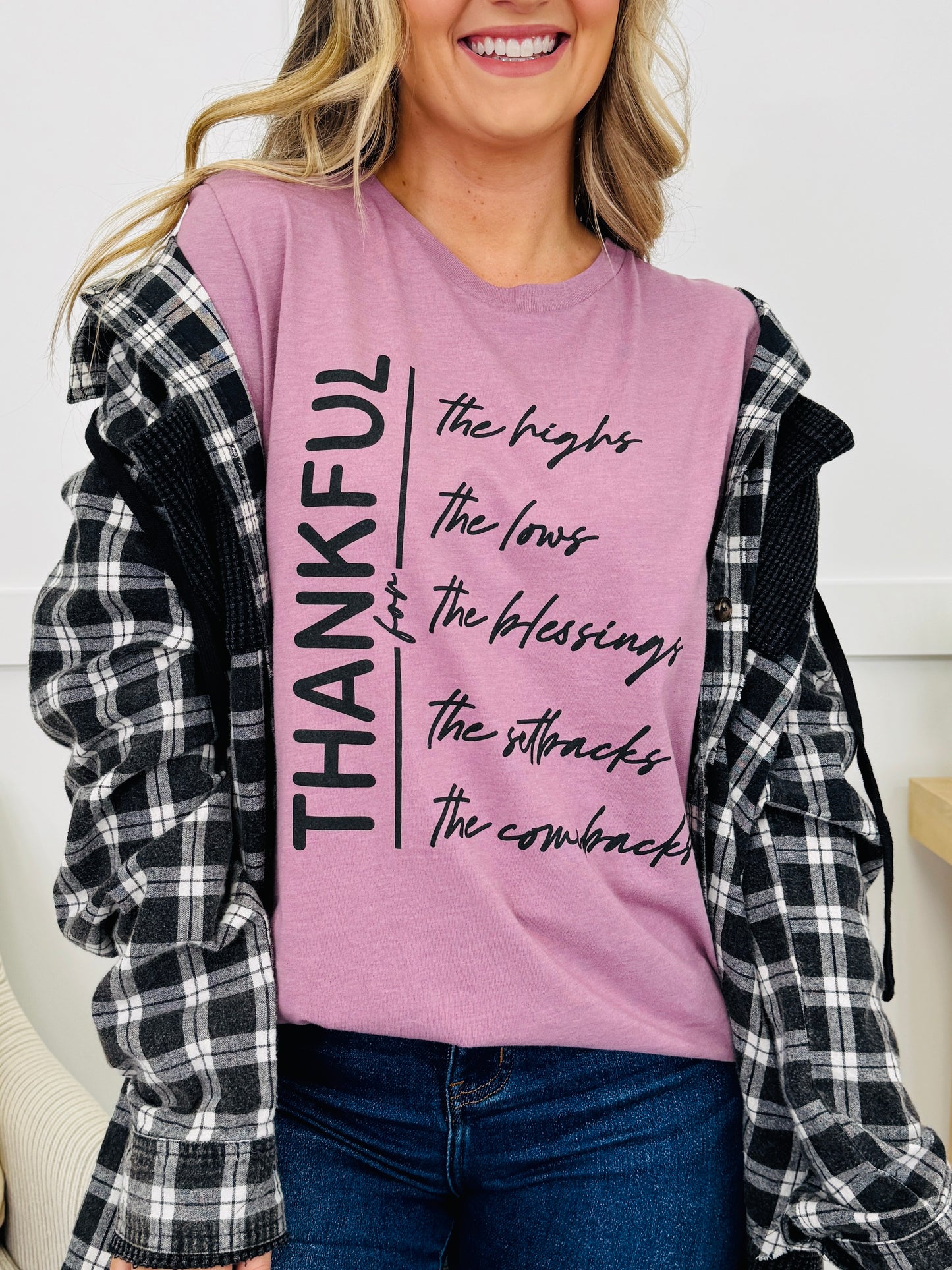 Thankful For Graphic Tee - Multiple Colors!