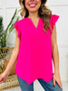 Ruffle Effect Top- Multiple Colors!