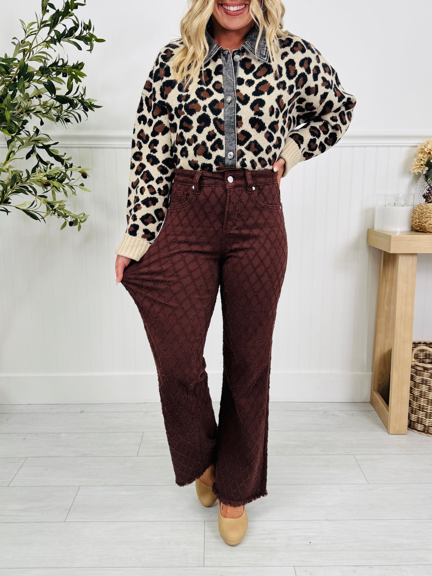 Chocolate Charm Tummy Control Straight Jeans