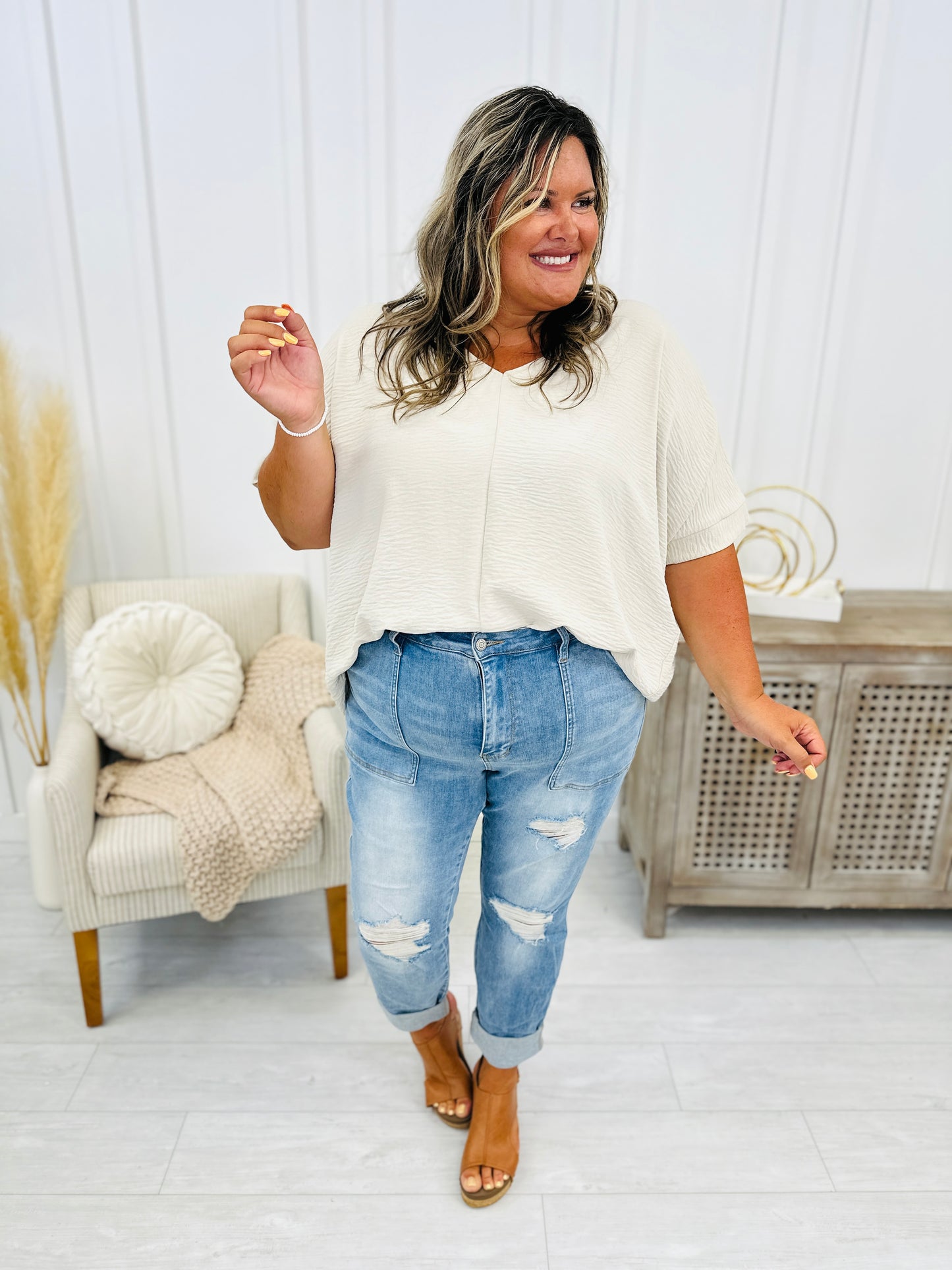 Judy Blue Be My Boyfriend Boyfriend Jeans in Reg/Curvy