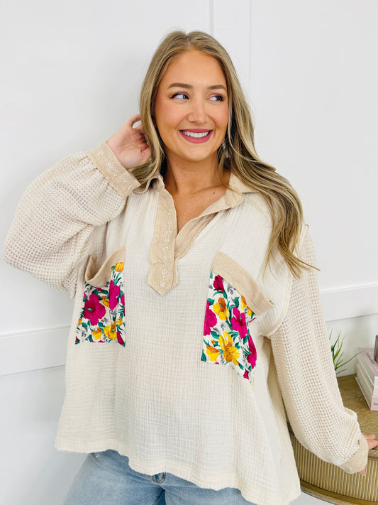 Flowered Serenity Top