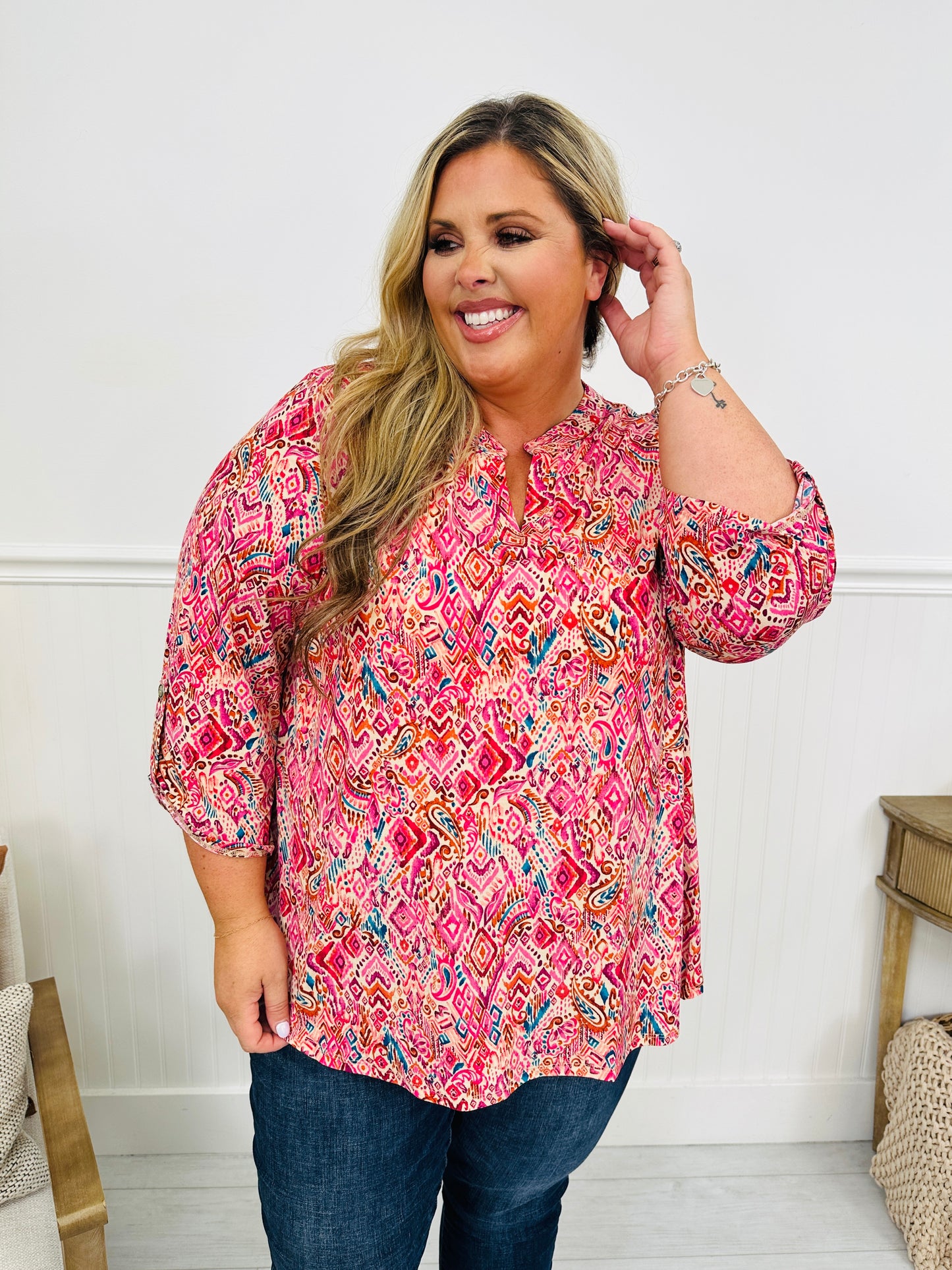 Fall Into You Top in Taupe