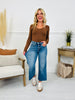 Straight To The Top Tummy Control Cropped Wide Leg Jeans