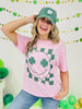 Checkered Clover Charm Graphic Tee