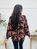 Fall Floral Fantasy Top In Black