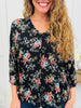 Botanical Beauty Top In Black/Pink