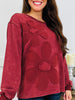 Washed Wildflower Top In Burgundy
