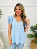 Above The Clouds Top in Sky Blue