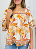 Sweet Magnolia Top In Orange Pepper