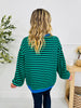 Stripe Story Pullover In Green