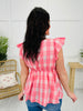 Plaid Ways Top in Coral