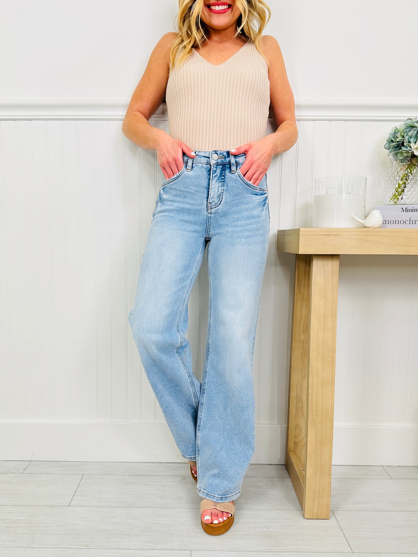 Your Best Side Wide Leg Tummy Control Jeans in Multiple Inseams