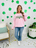 One Lucky Teacher Graphic Crewneck Sweatshirt