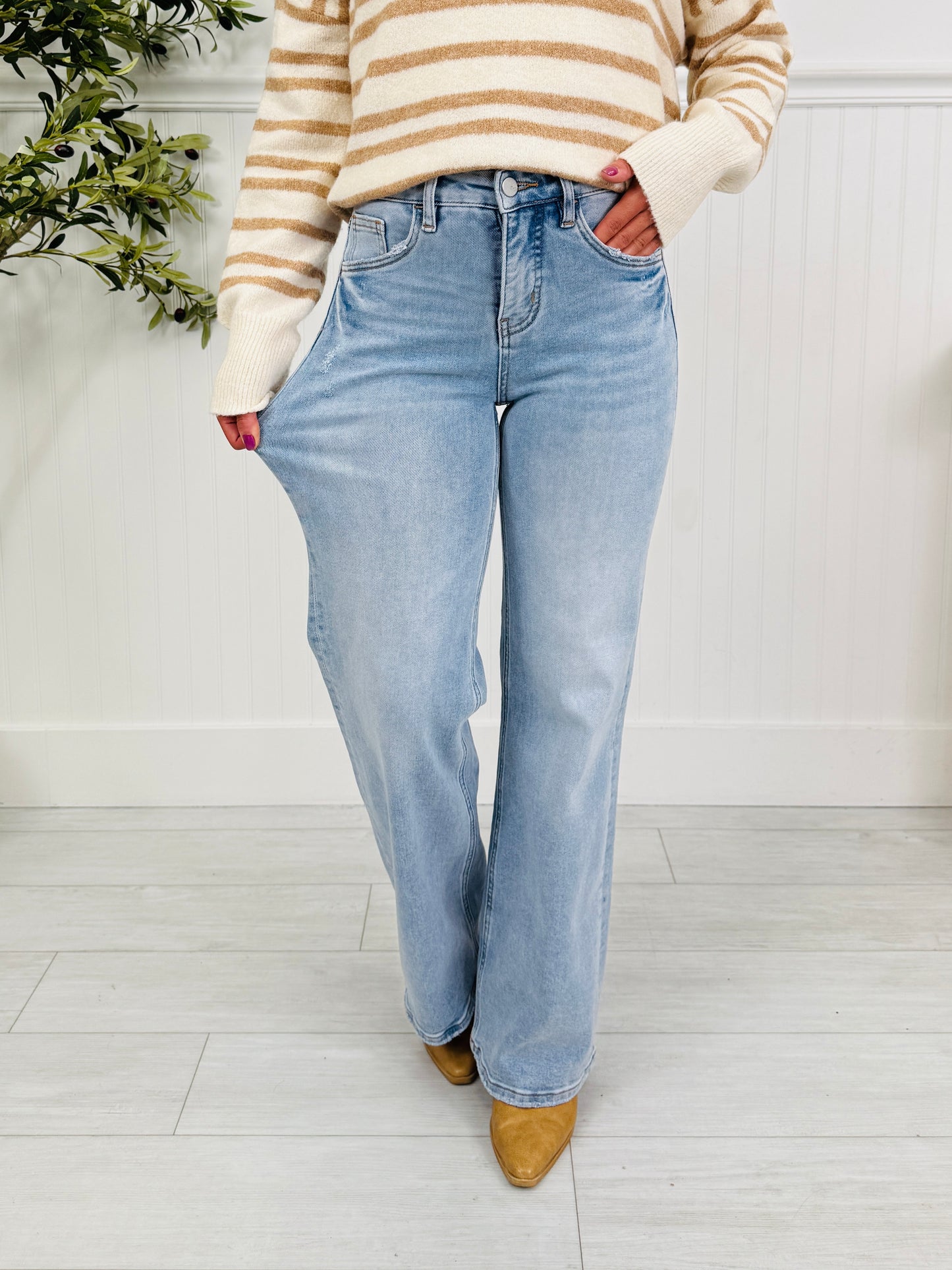 Your Best Side Wide Leg Tummy Control Jeans in Multiple Inseams