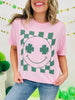 Checkered Clover Charm Graphic Tee