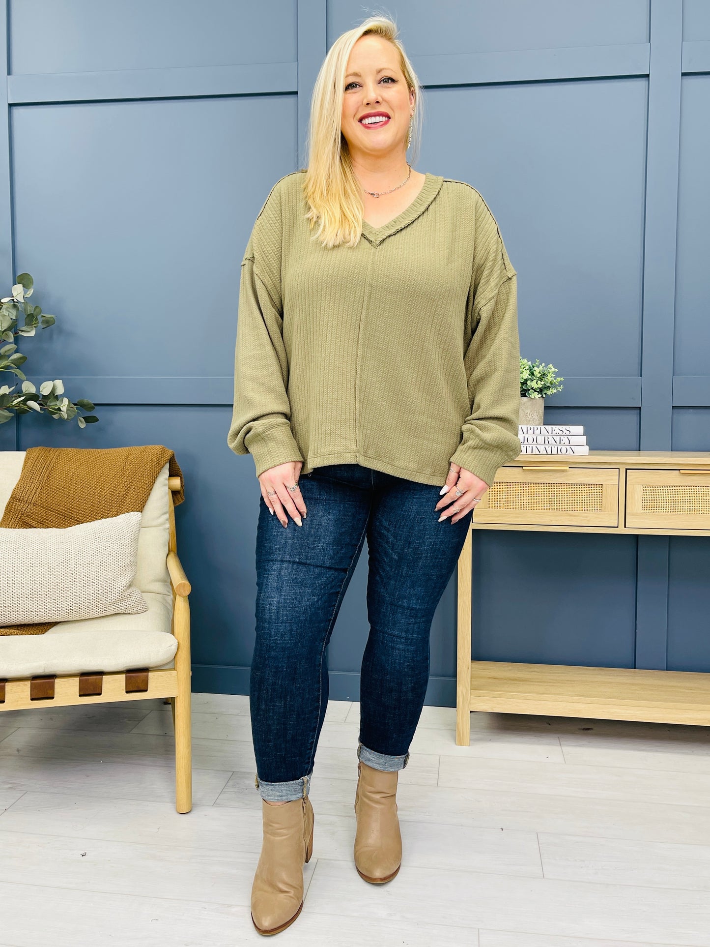 Reg/Curvy Neutral Harmony Sweater-Multiple Colors!