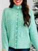 Festive Feeling Cardigan In Two Tone Green