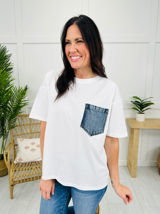 A Touch Of Denim Top- Multiple Colors!