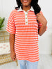 Citrus Twist Top in Off White/Coral