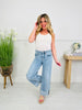 Right on Time Tummy Control Wide Leg Cropped Jeans