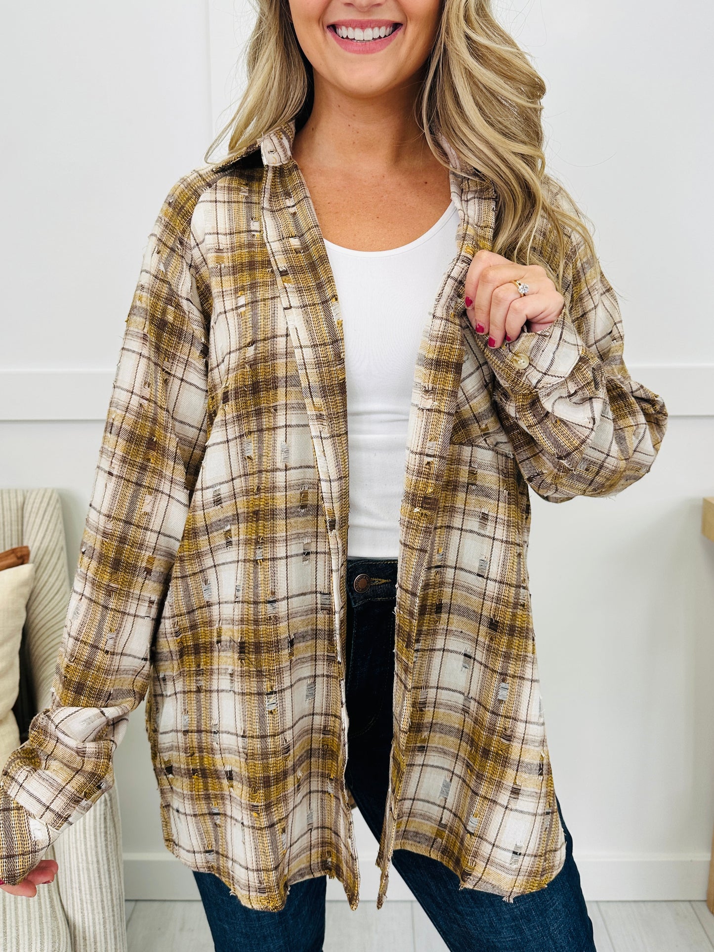 On The Edge Of Midnight Flannel in Brown