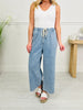 Drawn To You Cropped Wide Leg Featherweight Lounge Jeans
