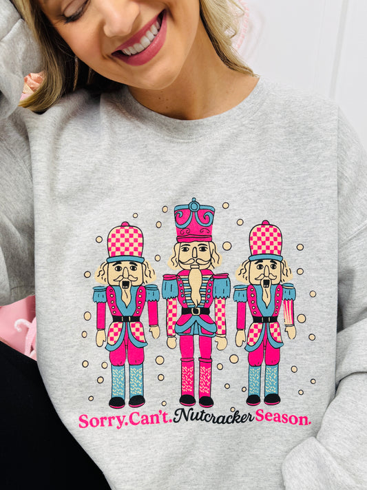 Sorry Can't Nutcracker Graphic Crewneck Sweatshirt
